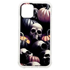 Halloween Party Skulls, Demonic Pumpkins Pattern Iphone 12 Mini Tpu Uv Print Case	 by Casemiro