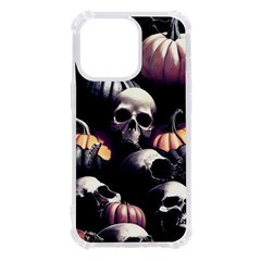 Halloween Party Skulls, Demonic Pumpkins Pattern Iphone 13 Pro Tpu Uv Print Case by Casemiro