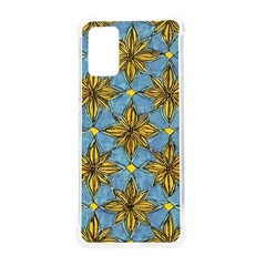 Gold Abstract Flowers Pattern At Blue Background Samsung Galaxy S20plus 6 7 Inch Tpu Uv Case by Casemiro