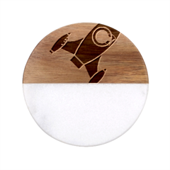 Img 20230716 190400 Img 20230716 190422 Classic Marble Wood Coaster (round) 