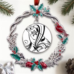 Img 20230716 190304 Metal X mas Wreath Holly Leaf Ornament