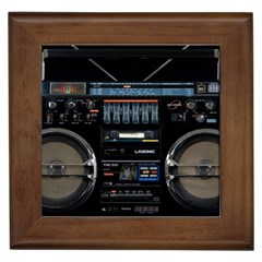 Vintage Radio Framed Tile by Proyonanggan