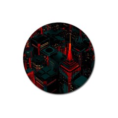 A Dark City Vector Magnet 3  (round) by Proyonanggan