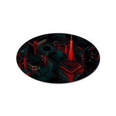 A Dark City Vector Sticker Oval (100 Pack) by Proyonanggan