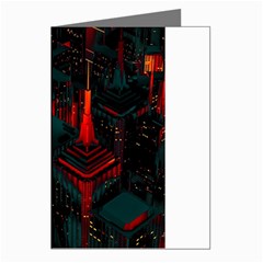 A Dark City Vector Greeting Cards (pkg Of 8) by Proyonanggan