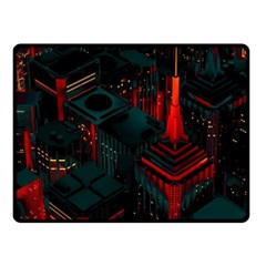 A Dark City Vector Fleece Blanket (small) by Proyonanggan