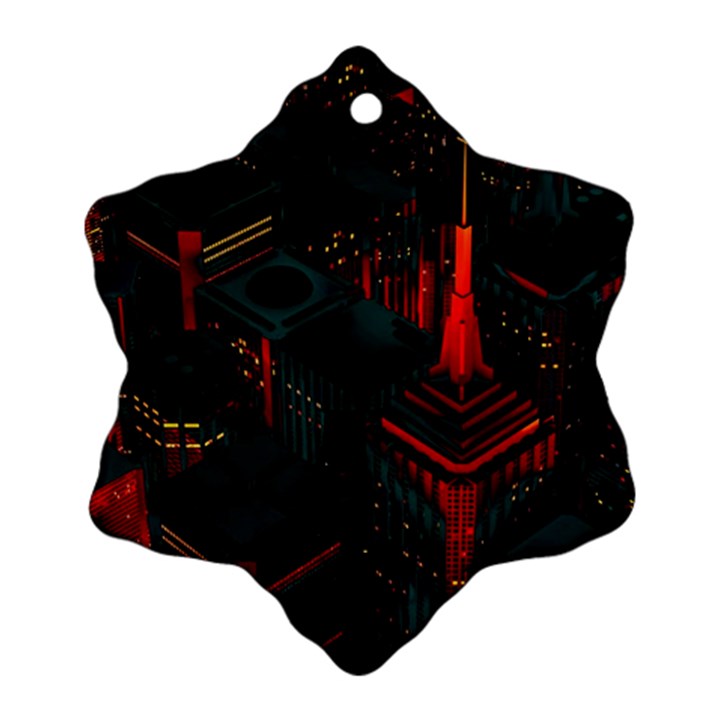 A Dark City Vector Ornament (Snowflake)