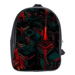 A Dark City Vector School Bag (xl) by Proyonanggan