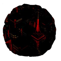 A Dark City Vector Large 18  Premium Flano Round Cushions by Proyonanggan