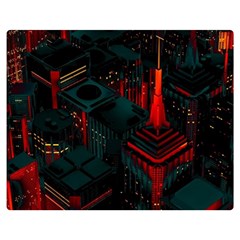 A Dark City Vector Two Sides Premium Plush Fleece Blanket (medium) by Proyonanggan