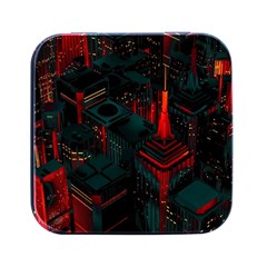 A Dark City Vector Square Metal Box (black) by Proyonanggan