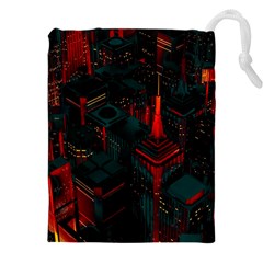 A Dark City Vector Drawstring Pouch (4xl) by Proyonanggan