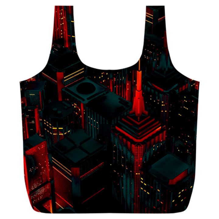 A Dark City Vector Full Print Recycle Bag (XXL)