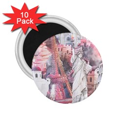 Vintage Landmarks Travel 2 25  Magnets (10 Pack)  by Proyonanggan