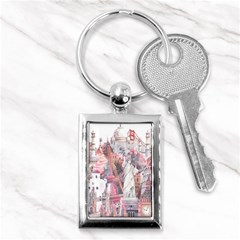 Vintage Landmarks Travel Key Chain (rectangle) by Proyonanggan