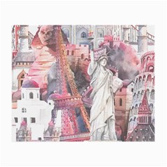 Vintage Landmarks Travel Small Glasses Cloth by Proyonanggan