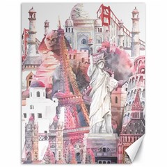 Vintage Landmarks Travel Canvas 18  X 24  by Proyonanggan