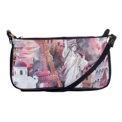 Vintage Landmarks Travel Shoulder Clutch Bag by Proyonanggan