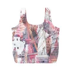 Vintage Landmarks Travel Full Print Recycle Bag (m)