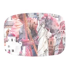 Vintage Landmarks Travel Mini Square Pill Box by Proyonanggan