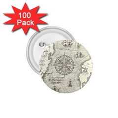 Vintage World Map Antique 1 75  Buttons (100 Pack)  by Proyonanggan