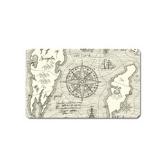 Vintage World Map Antique Magnet (name Card) by Proyonanggan