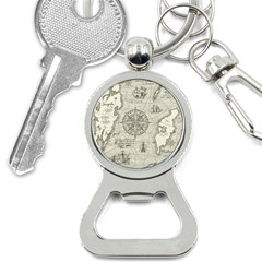 Vintage World Map Antique Bottle Opener Key Chain by Proyonanggan