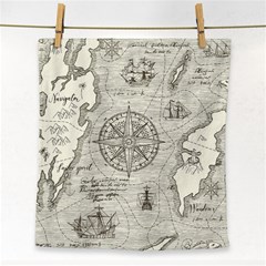 Vintage World Map Antique Face Towel by Proyonanggan