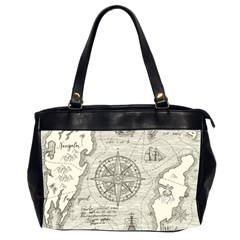 Vintage World Map Antique Oversize Office Handbag (2 Sides) by Proyonanggan