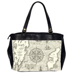 Vintage World Map Antique Oversize Office Handbag (2 Sides) Back