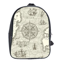 Vintage World Map Antique School Bag (xl) by Proyonanggan