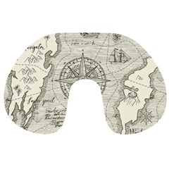 Vintage World Map Antique Travel Neck Pillow by Proyonanggan