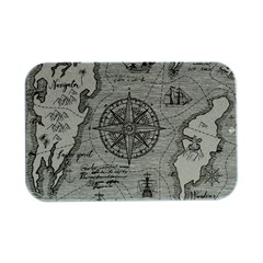 Vintage World Map Antique Open Lid Metal Box (silver)   by Proyonanggan