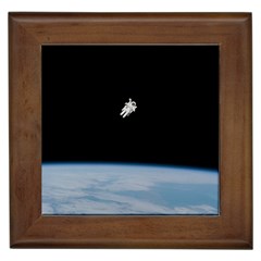 Amazing Stunning Astronaut Amazed Framed Tile