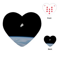 Amazing Stunning Astronaut Amazed Playing Cards Single Design (heart)