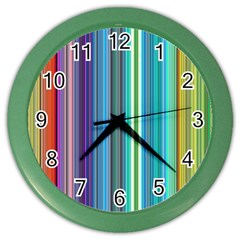 Color Stripes Color Wall Clock