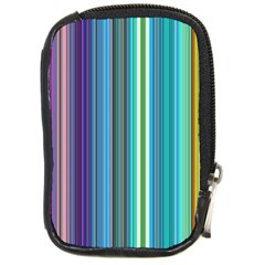 Color Stripes Compact Camera Leather Case