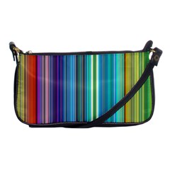 Color Stripes Shoulder Clutch Bag