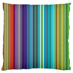 Color Stripes Standard Premium Plush Fleece Cushion Case (Two Sides)