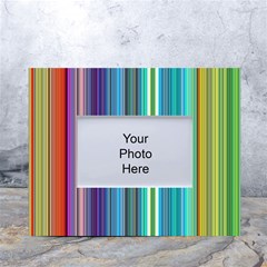 Color Stripes White Tabletop Photo Frame 4 x6 