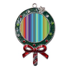 Color Stripes Metal X mas Lollipop With Crystal Ornament by Proyonanggan