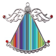 Color Stripes Metal Angel With Crystal Ornament