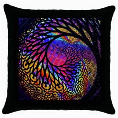 3d Fractal Mandelbulb Throw Pillow Case (black)