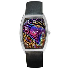 3d Fractal Mandelbulb Barrel Style Metal Watch