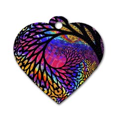 3d Fractal Mandelbulb Dog Tag Heart (one Side)