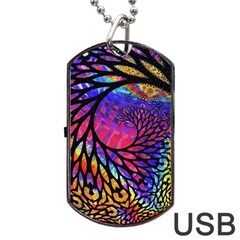 3d Fractal Mandelbulb Dog Tag Usb Flash (one Side) by Proyonanggan