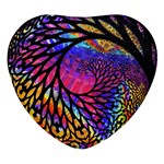 3d Fractal Mandelbulb Heart Glass Fridge Magnet (4 pack) Front