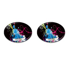 Sneakers Shoes Patterns Bright Cufflinks (oval) by Proyonanggan