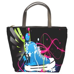 Sneakers Shoes Patterns Bright Bucket Bag by Proyonanggan