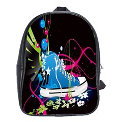 Sneakers Shoes Patterns Bright School Bag (large) by Proyonanggan